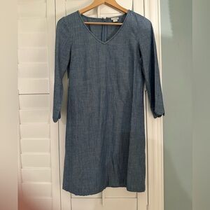 J. Crew Blue Long Sleeve Dress